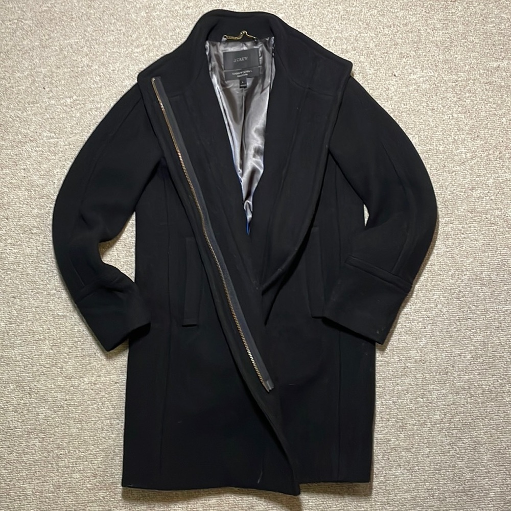 J. Crew Black Trench Coat